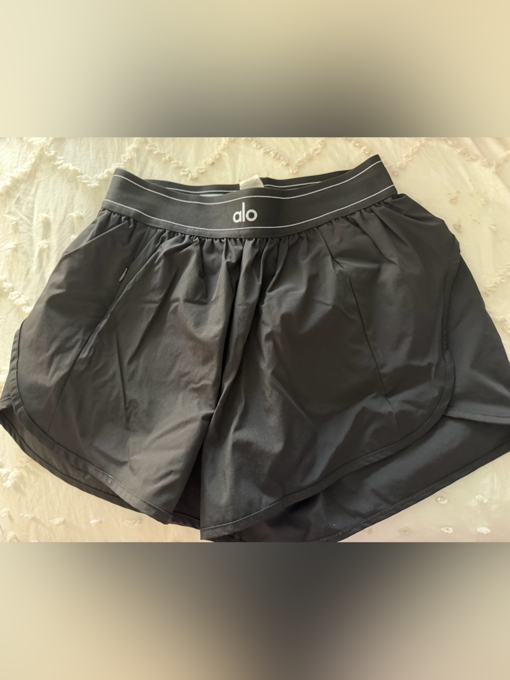 ALO Yoga Black Skater Skirt with Elastic Waistband